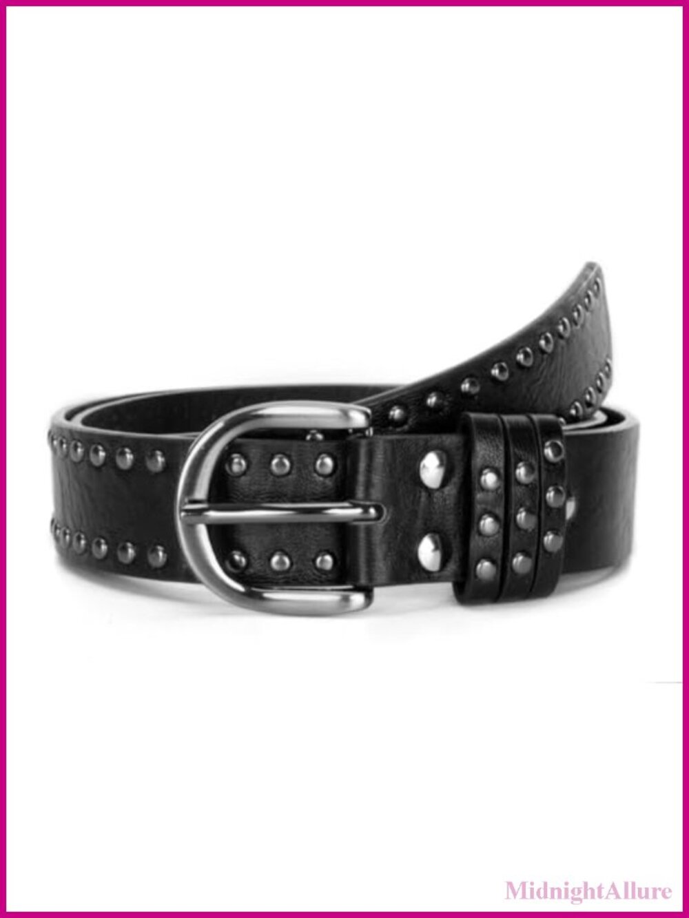 Studded Belt for Women PU Leather Punk Rock Rivet Western Belt Jeans Pants